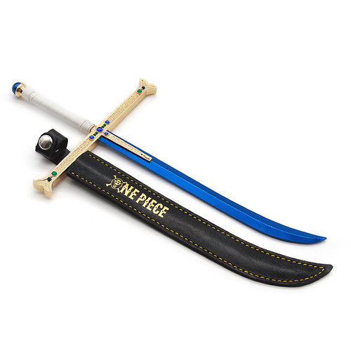 海贼王动漫周边小兵器七武海鹰眼黑刀夜金属模型合金摆件玩具25cm - 图3