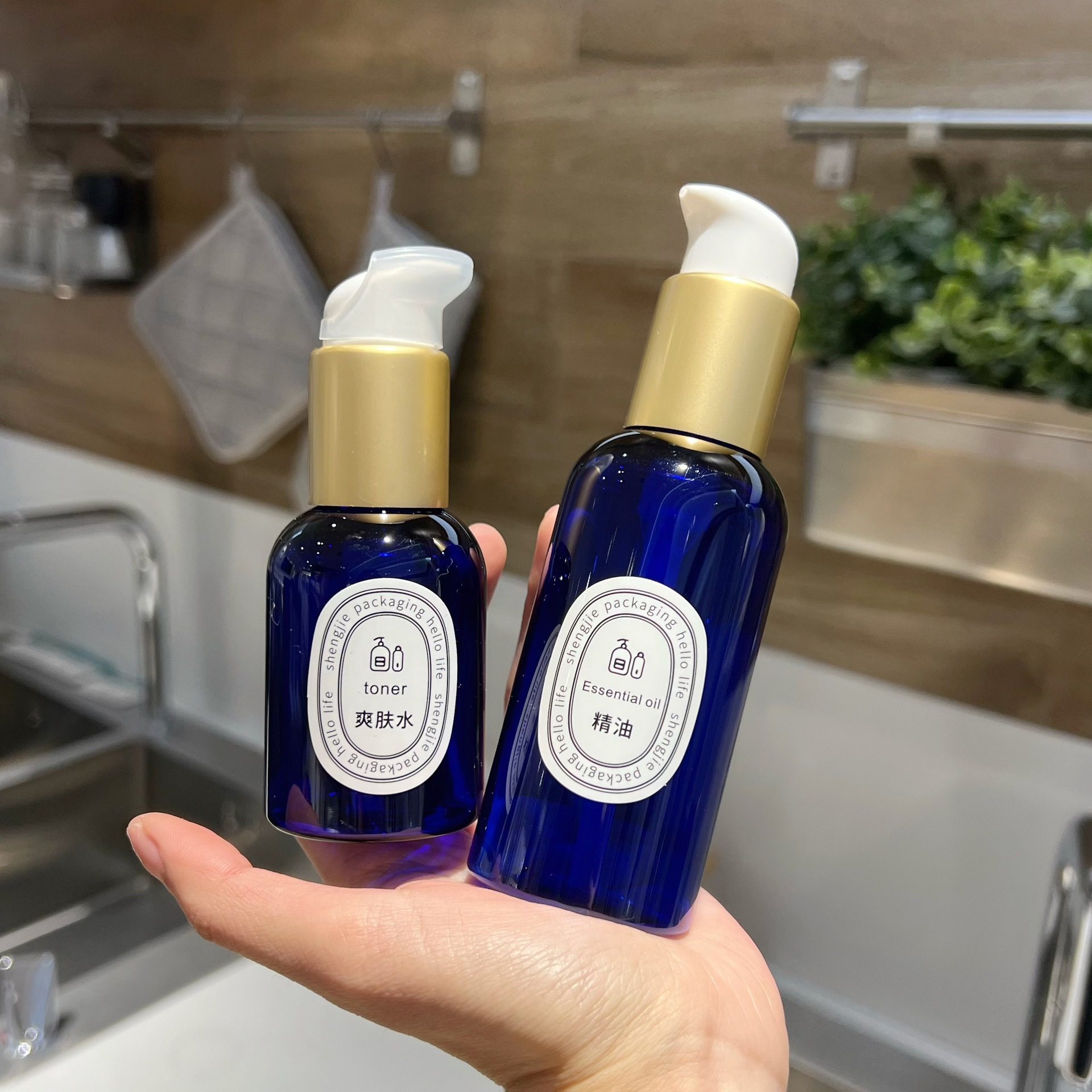 加厚50 100ml蓝色护肤品小样瓶子精华液乳液精油分装塑料空瓶现货,淘宝优惠券,粉丝福利购,淘宝优惠卷