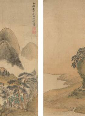 清 王翚山水画册 复古水墨书画山水花鸟国画微喷仿古复制临摹装饰