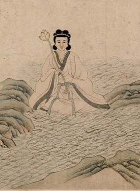 明仇英（传）五星二十八宿神形图复古人物长卷高清微喷仿古复制品