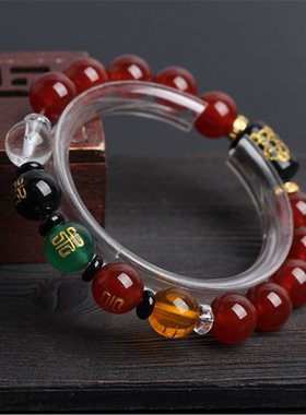 黑红玛瑙手串黑红玛瑙