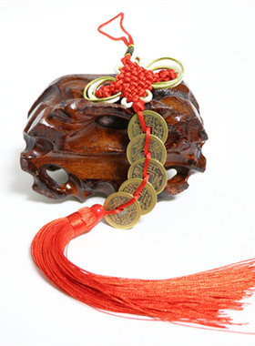 真品镇宅门槛石挂件风水五帝铜钱