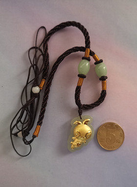 金镶玉貔貅平安锁十二生肖