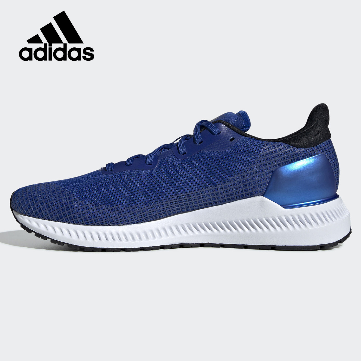 Adidas/阿迪达斯海蓝白色男女跑步透气耐磨系带低帮休闲鞋EF0812 - 图2