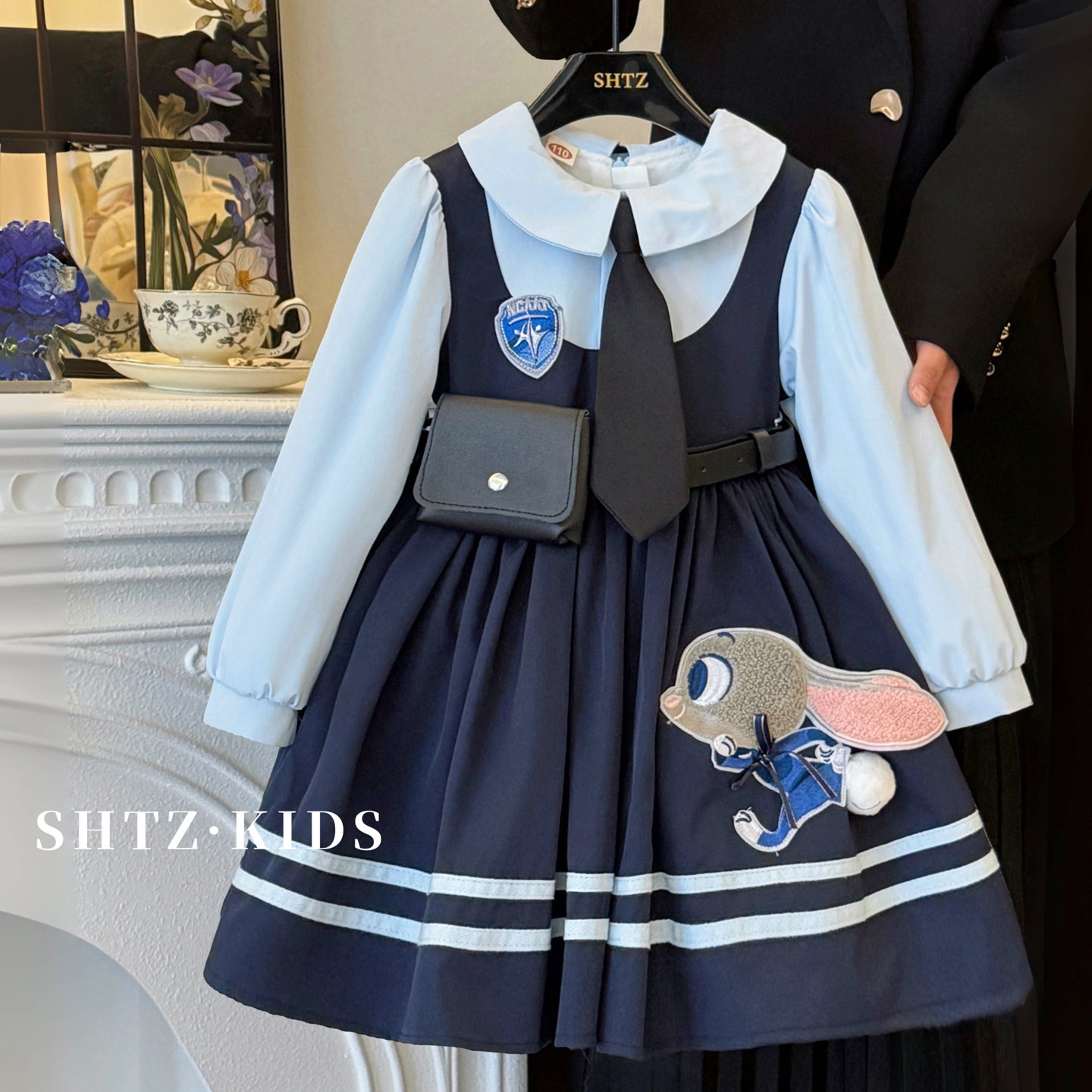 女童朱迪连衣裙冬装儿童兔子警官cos服装洋气jk加绒洛丽塔公主裙,淘宝优惠券,粉丝福利购,淘宝优惠卷