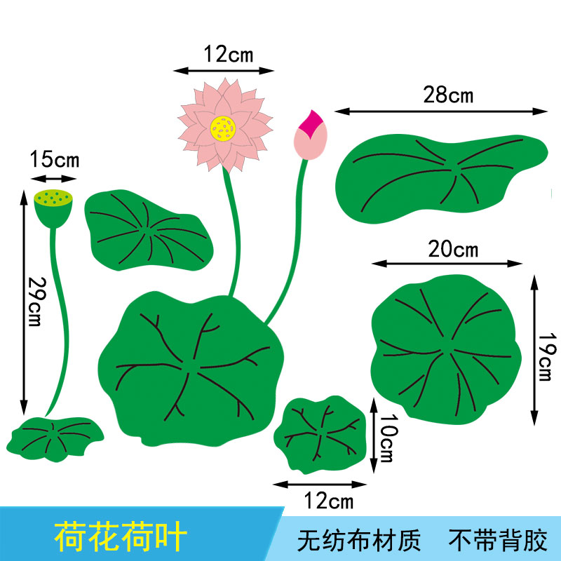 中小学幼儿园环境布置泡沫荷花夏天主题荷塘青蛙组合班级文化墙贴