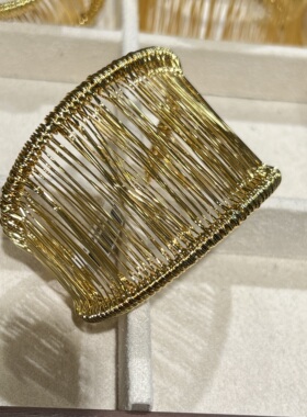 欧美夸张重工金属拉丝开口手镯冷淡风小众高级感轻奢气质百搭手环