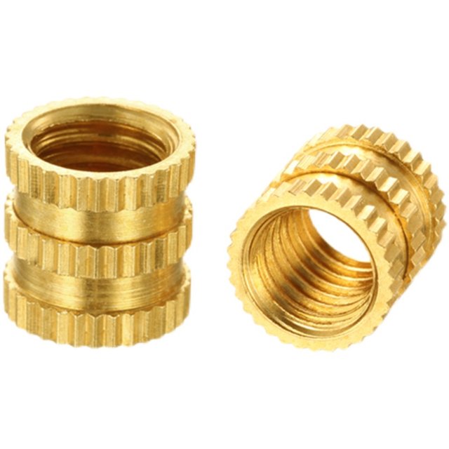 Injection molded copper nut M2 straight-print knurled nut