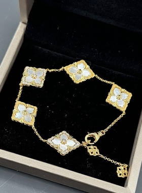 欧美拉白贝母四叶草项链手链耳钉