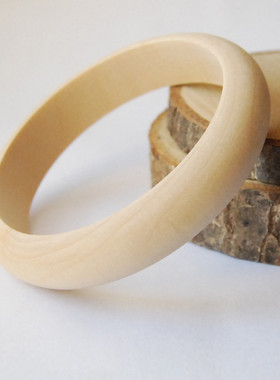 毛胚木头diy漆画材料手镯