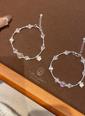 灰姑娘的南瓜马车925银水晶手链