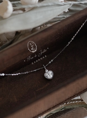 通体925纯银爱心项链精致