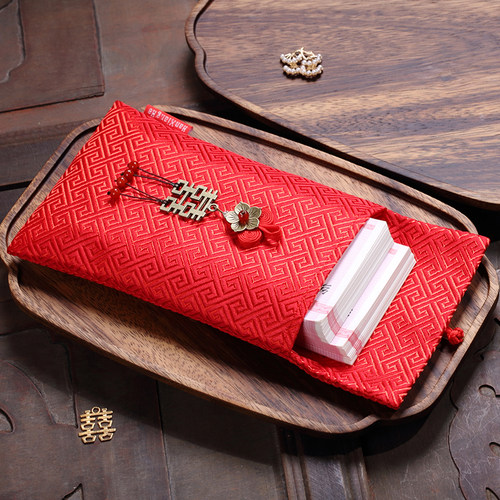 红包袋万元中国风布红包结婚创意大号利是封仪式感订婚拍照刺绣包 - 图2