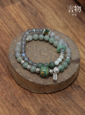 言物女翡翠银原创清雅脱俗