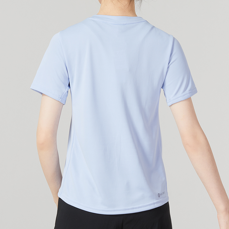 阿迪达斯蓝色圆领短袖女23夏季新款运动服休闲半袖透气T恤II3245 - 图1