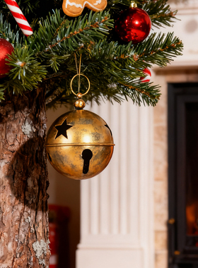 铁艺大号圣诞铃铛装饰摆件