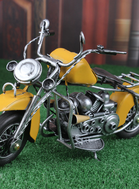 复古创意客厅电视柜摩托车装饰品