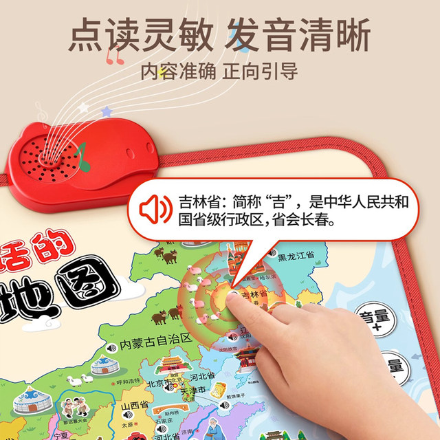 Talking China Map World Large Size Wall Chart