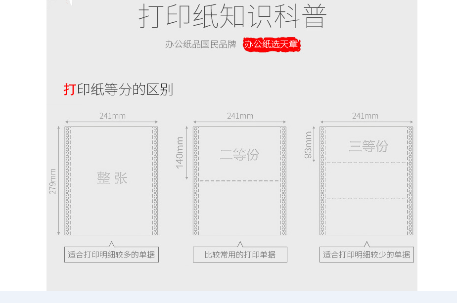 乐活天章新绿三联二等分二联两联四联五联三等分电脑打印纸发货单 - 图1