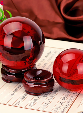 1-800mm红色透明玻璃珠漂亮大气