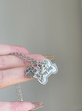 骨头吊牌项链纪念狗狗