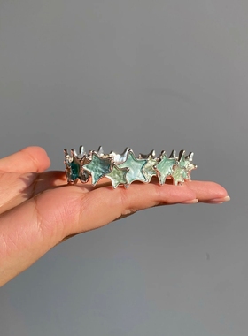 个性设计手镯手链弹力绳几何蓝色绿色手镯