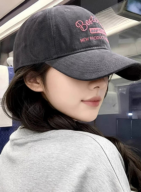 女款2026早秋刺绣防晒棒球帽