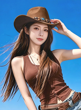 新款女款防晒遮阳宽檐登山帽