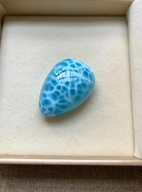 天然海纹石吊坠天然多米尼加海纹石水滴吊坠海纹石裸石吊坠