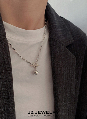 JZ925纯银简约冷淡风项链情侣款