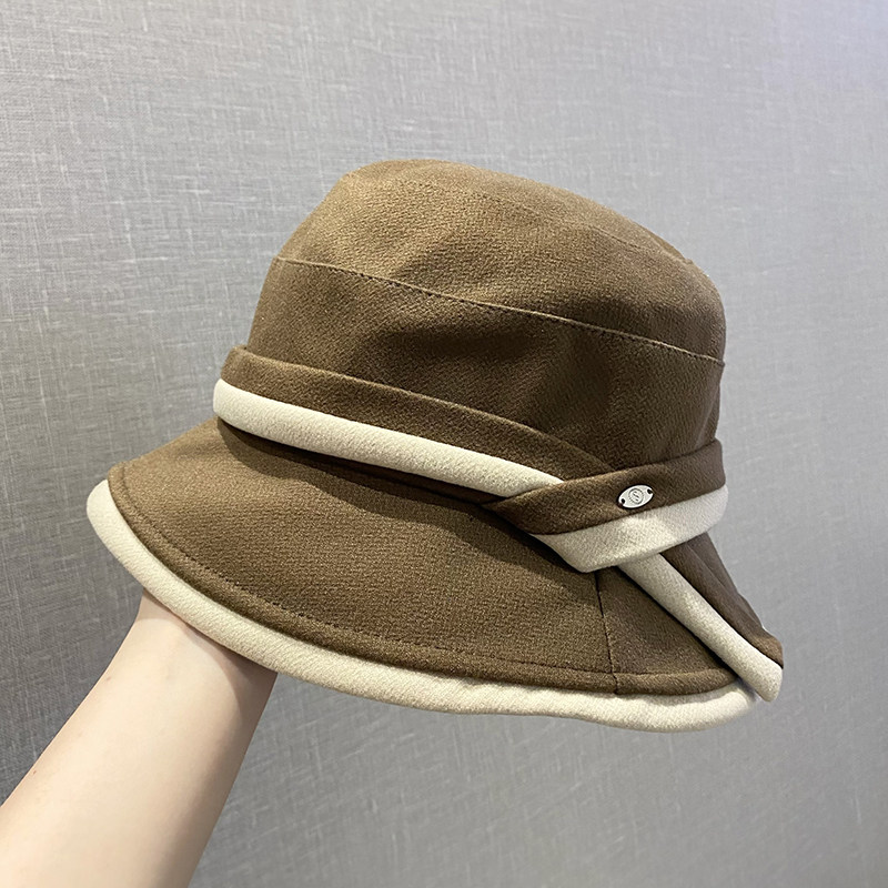 2024新款帽子女韩版秋冬季显脸小渔夫帽女可折叠素颜百搭盆帽桶帽,淘宝优惠券,粉丝福利购,淘宝优惠卷