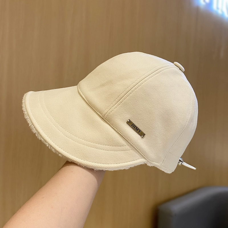 冬季新品加绒鸭舌渔夫帽女潮韩版休闲百搭出游保暖盆帽显脸小帽子,淘宝优惠券,粉丝福利购,淘宝优惠卷