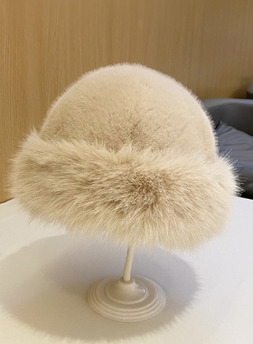毛绒盆帽女冬季保暖蒙古东北帽