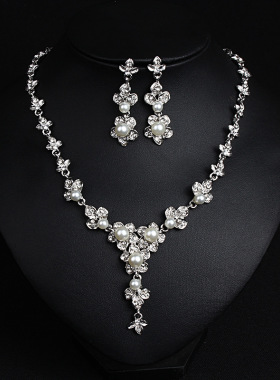 欧美流行套装耳环配饰礼服珍珠