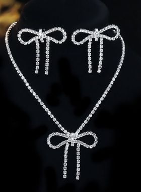 欧美时尚夸张大项链耳钉套装