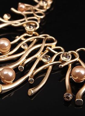 精致奢华锁骨套装晚宴配饰品水钻