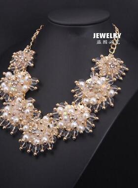 欧美时尚大牌女配饰品宝石礼服短