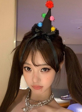 万圣节恐怖蜘蛛女巫帽子发箍