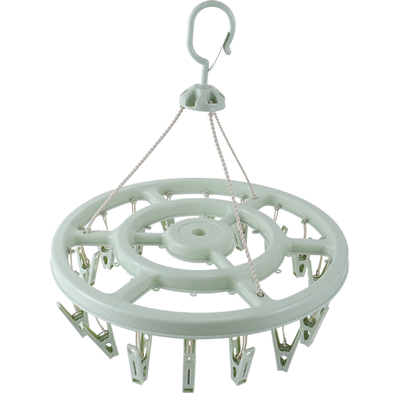 馨友家居专营店多功能衣架家用圆形婴儿儿童袜子架子多夹子晒内衣挂钩晾衣夹宝宝3