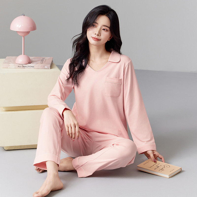 韩彩睡衣春季女款2025新款秋冬纯棉女士春秋款长袖可外穿家居服