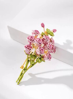 复古花朵胸针高档百搭胸花别针