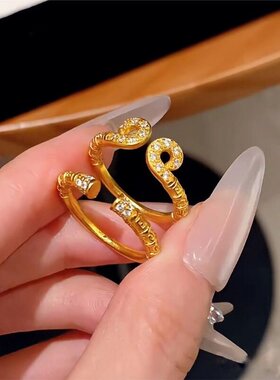 镶钻紧箍咒金箍棒开口戒