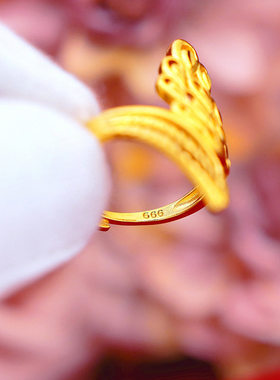 越南沙金戒指女活口正品