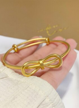 古法传承蝴蝶结推拉手镯