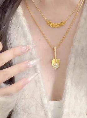 金店同款爆闪镶钻小铲子