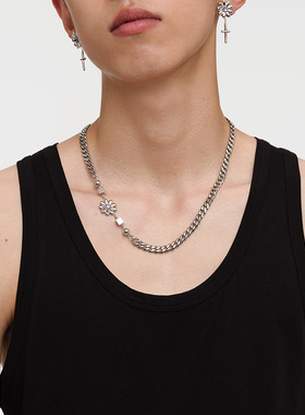 yuritan小雏菊镶钻情侣款项链