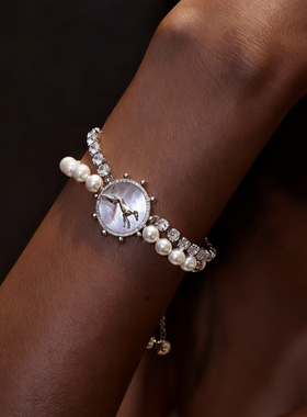 YURITAN萌宠粉色贝母珍珠手链