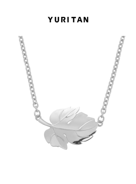 无花果树叶925银项链情侣款