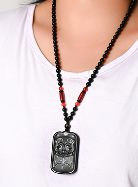 真品新疆和田玉貔貅玉吊坠塔青细料兽面玉坠男女玉石挂件玉器玉佩