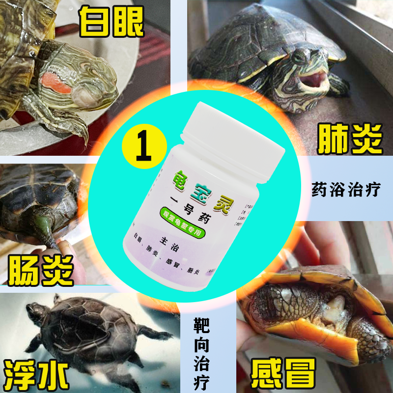 乌龟药全套通用专治感冒肺炎浮水白眼病肠炎腐皮腐甲烂甲万能杀菌-图0